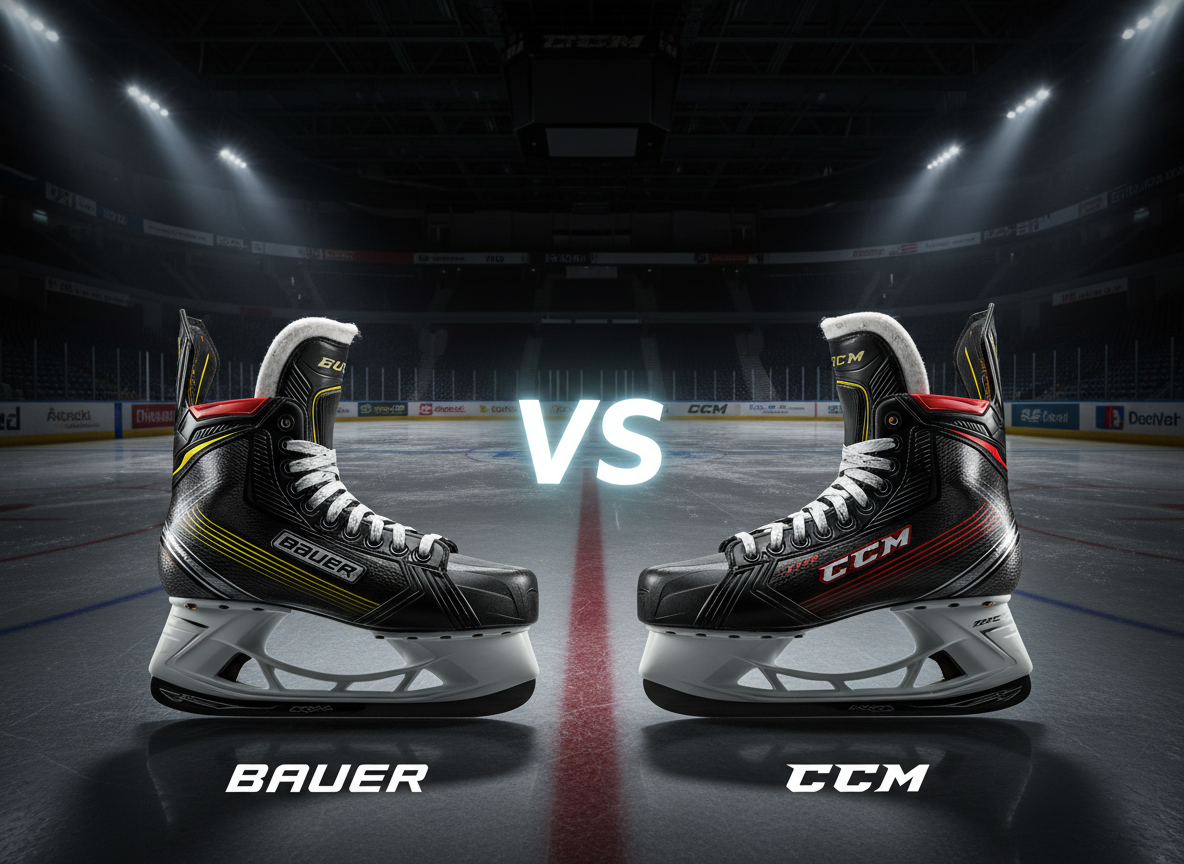 Bauer vs CCM Hockey Gear (2026) – Which Brand Is Better for Skates, Sticks & Goalies?